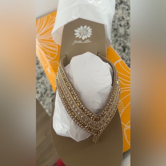 Yellow Box Latest Elegant Tan Rhinestone Women's Sandals - Picture 4 of 5